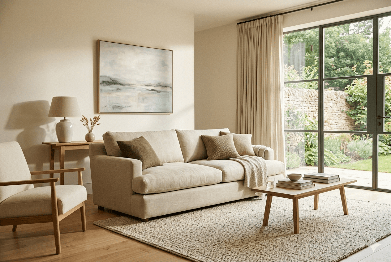 Unfinished living room illustrating why rooms never feel finished without a design sequence.